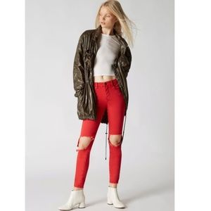 Army Green Nylon Parka Anorak